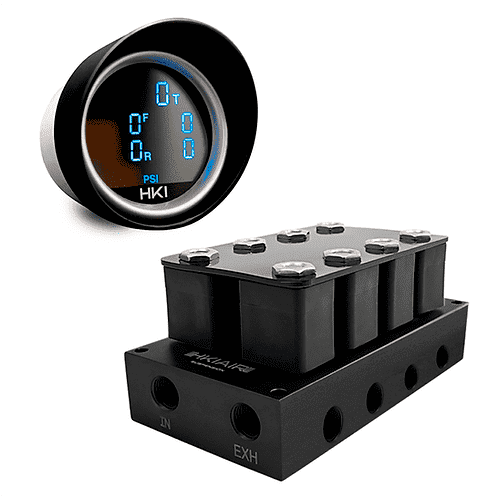 Bloque de 8 Electroválvulas + Manómetro de Aire Digital 5en1