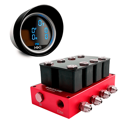 Bloque de 8 Electroválvulas + Manómetro de Aire Digital 5en1