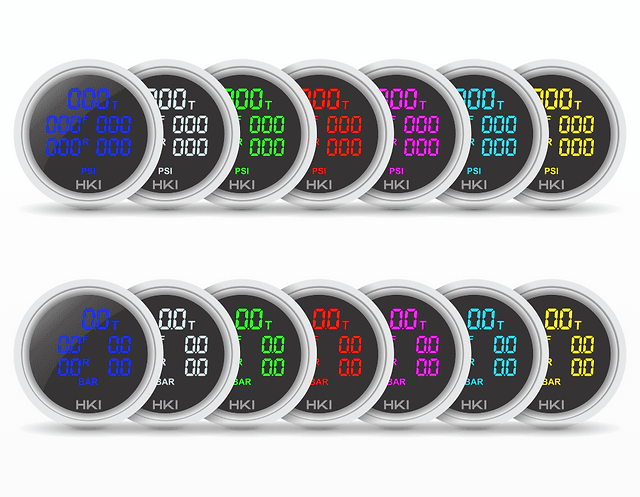 Bloque de 8 Electroválvulas + Manómetro de Aire Digital 5en1