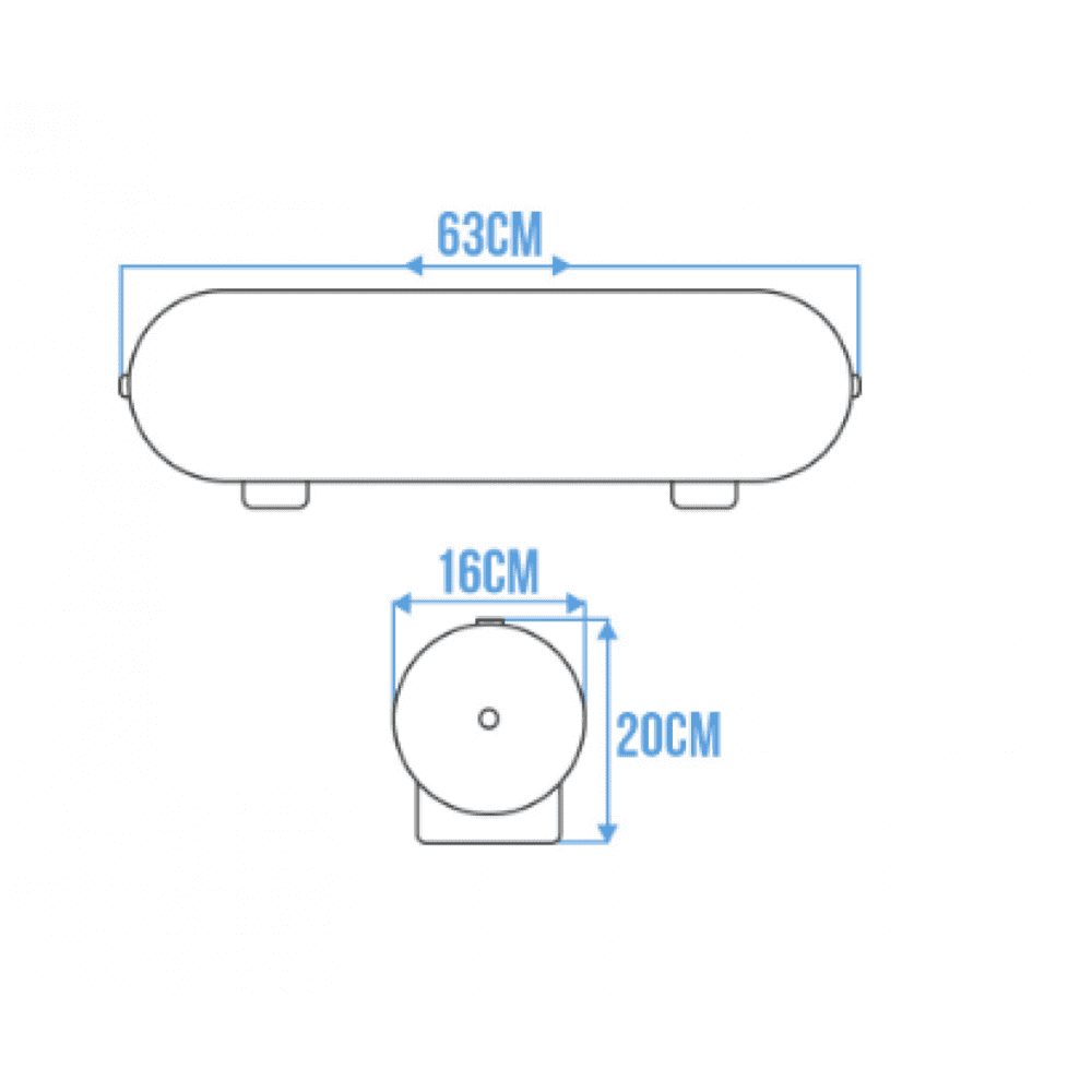 Tanque Pequeño de Aluminio Cepillado (3 Gallon)