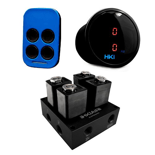 RF-4 + Bloque de 4 Electroválvulas + Manómetro de Aire Digital 2en1
