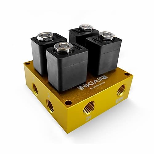 RF-4 + Bloque de 4 Electroválvulas + Manómetro de Aire Digital 2en1