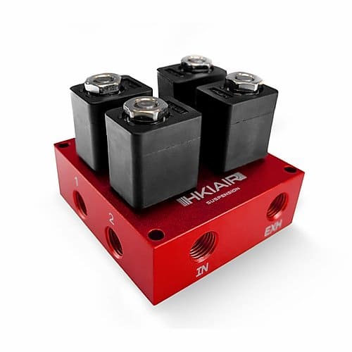 RF-4 + Bloque de 4 Electroválvulas + Manómetro de Aire Digital 2en1