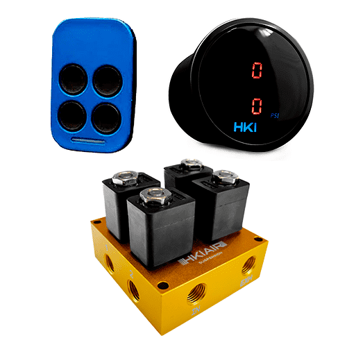 RF-4 + Bloque de 4 Electroválvulas + Manómetro de Aire Digital 2en1